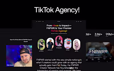 Case Study: Building a Dynamic Website for FNPWR - A Rising TikT