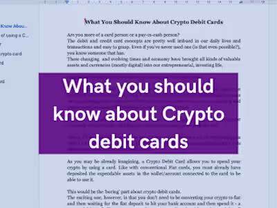 💳 Crypto debit cards