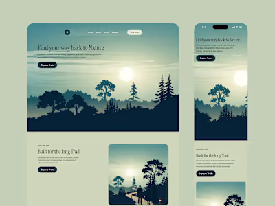 Refined Wilderness Landing Page Design
