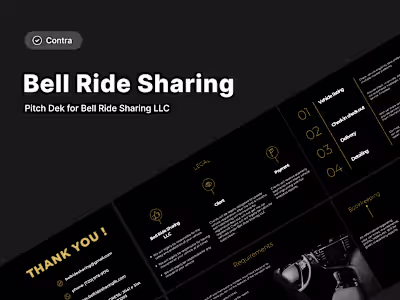 Pitch deck for Bell Ride Sharing