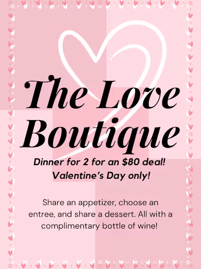 Valentines Restaurant Flyer