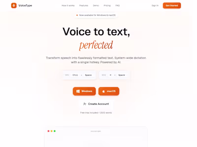 VoiceType: AI-Powered Voice Dictation Tool