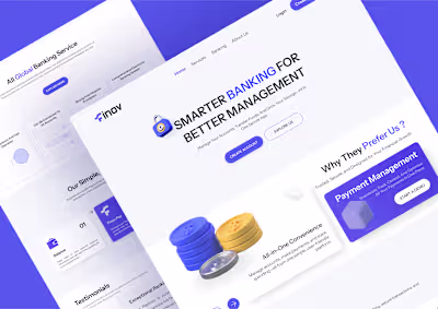 Mobile banking website design