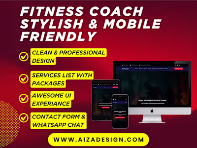 Dynamic Fitness Coach Website Built with Elementor