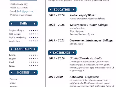 Resume Design & logo design