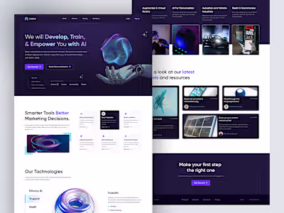 AI Website landing Page Design :: Behance