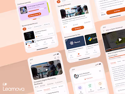 Learnova — Learning Management Mobile App