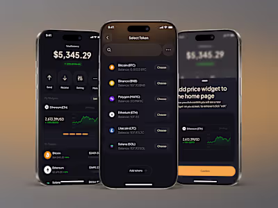 Crypto Wallet App | Fintech | Mobile UX/UI Design & Development