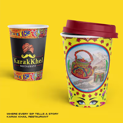 Branding for Karakhel. A UAE based IndoPak Cafe.