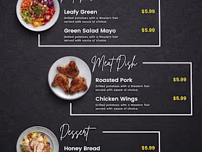 Comprehensive Menu Design Project