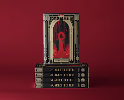 The Scarlet Letter Art Deco Book Cover