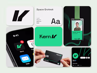 Kern – Visual Identity. Kern© represents the essential essen...