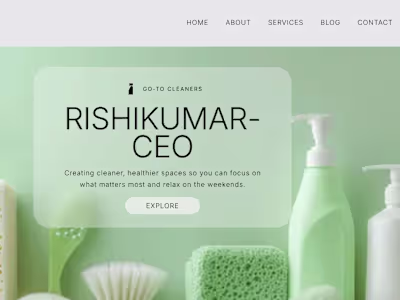 Cleaning services website