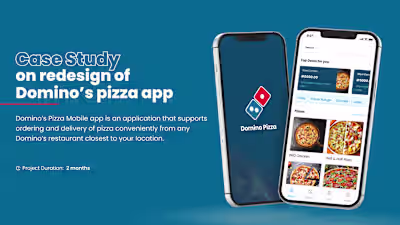 CASE STUDY on Redesign of Domino's Pizza Mobile App on Behance