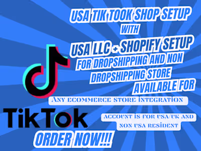 I will set up TikTok shop, manage TikTok shop
