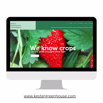 Website Design for a Greenhouse Consultant Expert