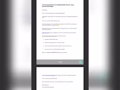 Email promotional campaign 