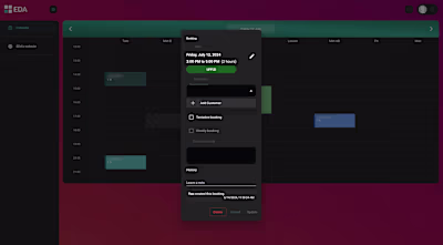 Studio EDA — Custom Booking System for Dance Academy