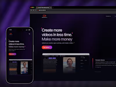 Camcorder ai Landing Page Redesign