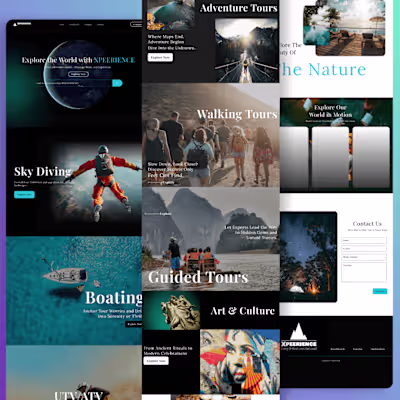Advanture website UI UX design