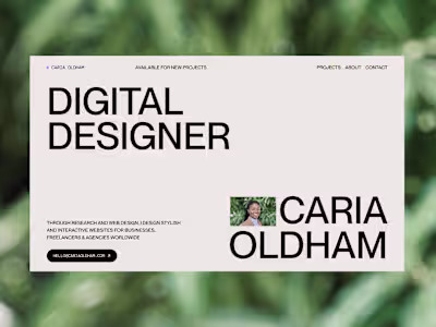 Portfolio Website for Webflow Developer