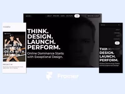 Innovative Framer Website Design and Development