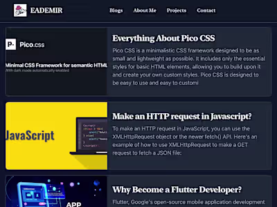 Eray - Web Blog - eademir.dev