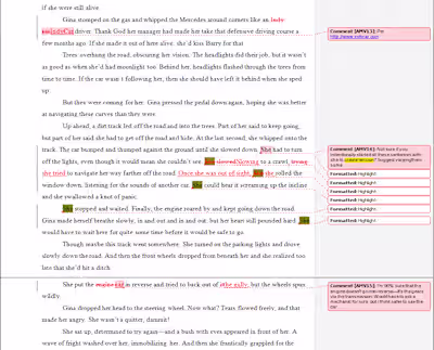 line editing mock-up