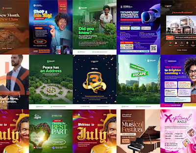 Collection of Social Media Designs | Posters, Flyers, Ads