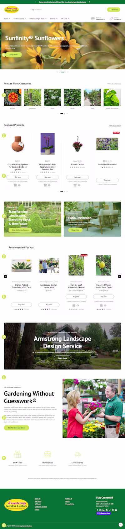 Armstrong Garden Centers Website Redesign