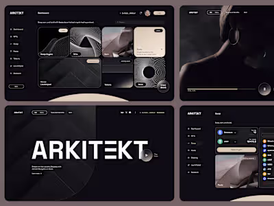 Arkitekt Dashboard & DEX