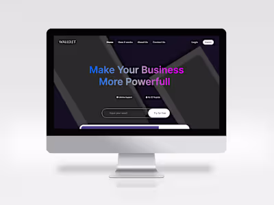WALLET Landing Page