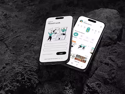 Mobile App Design for AI-powered Mood Analysis.