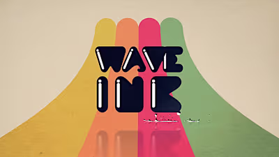 Wave Ink Screen Printing Logo Animation