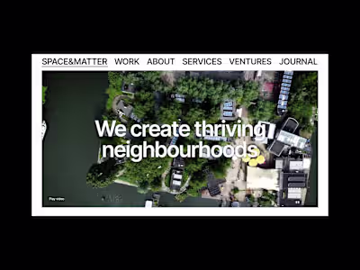 Space&Matter · Webflow Design & Development
