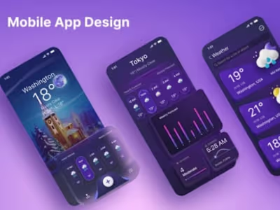 Weather IOS UI Design with Animations