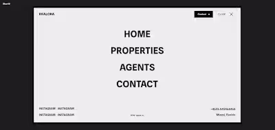 Full screen menu + big typography always looks great. Today ...