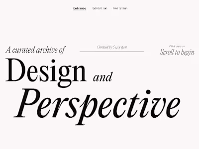 Design & Perspective - Sujin Kim's portfolio website