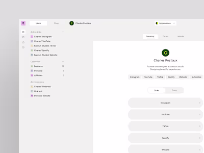 Linktree Concept Redesign