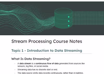 Guide to Stream Processing
