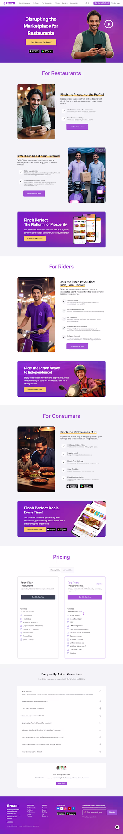 Landing Page Design for App