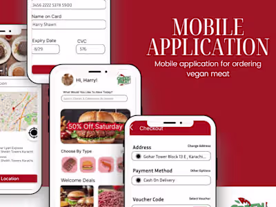 Sustainable Meat Ordering App UI Design