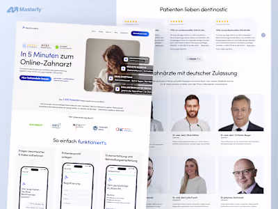 Mobile App UX UI Design & Website Design for Dentinostic