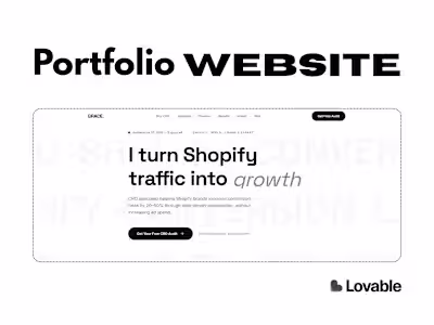 Conversion-Focused Portfolio Website