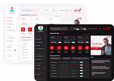 UI Redesign for Bank Internet Banking Web App