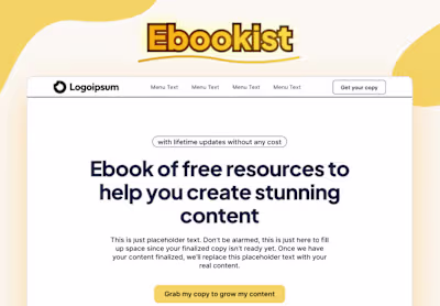 Ebookist - Framer Landing page for book sellers