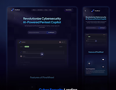 Cyber Security Landing Page Design