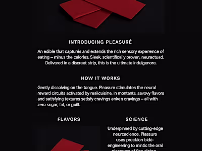 Pleasuré Mimic food. Master pleasure.