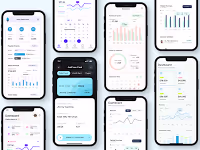 Banking app Analytics screens
