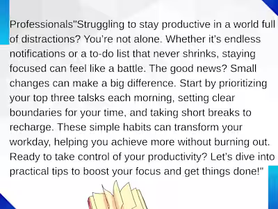 Productivity Tips Blog Post